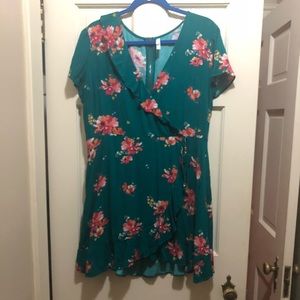 Floral button top dress